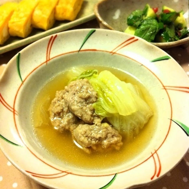 白菜と豚肉だんごのスープ煮