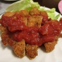 ★かけトマレシピ★　カリカリチキンカツ　トマトとハーブのソース