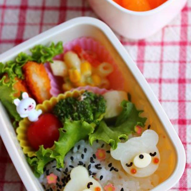 キャラ弁**スライスポテトくまちゃん’s
