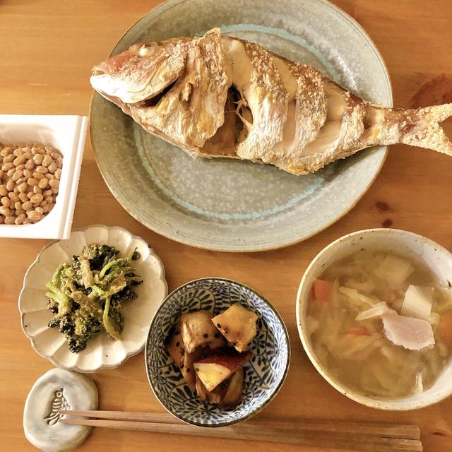 ヘルシオで鯛の塩焼きが簡単にできちゃった・・！　と、山芋の一番美味しいと思う食べ方について。