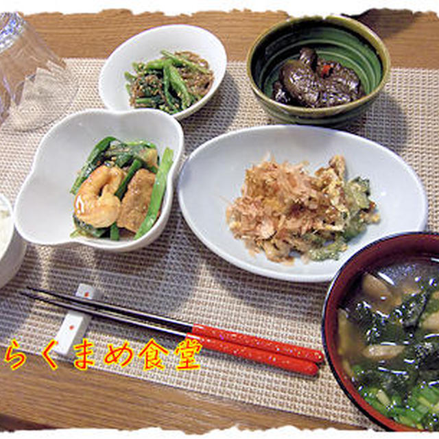 【海老と五目揚げの炒め物】定食♪とバームクーヘン♪