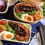 パパと息子の✳︎味噌だれとんかつのっけ弁当♡