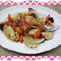 クリスマスに・・・オーブンで簡単調理！ローストチキンと野菜のグリル