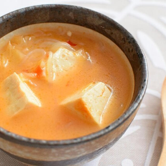 きゃべつのピリ辛味噌スープのレシピ