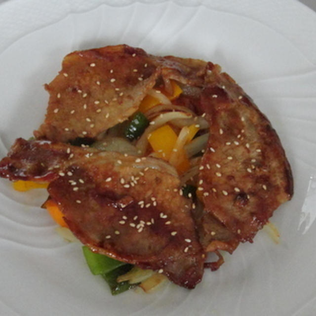 豚ロースの甘辛炒め★★★