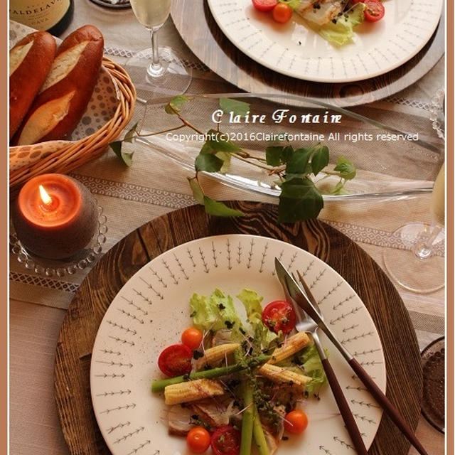かぼす収穫！で、イタリアン♪秋のキャンドルテーブル