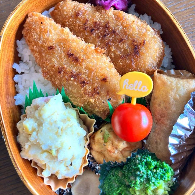 今日のささみフライ弁当＆昨日の豚とピーマンの炒め物弁当