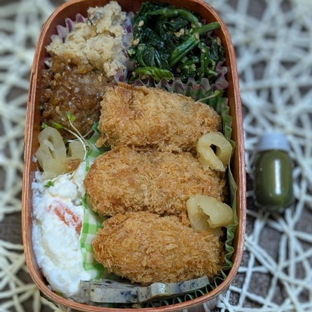 なぜかタルタルソース忘れたね～夫のお弁当198