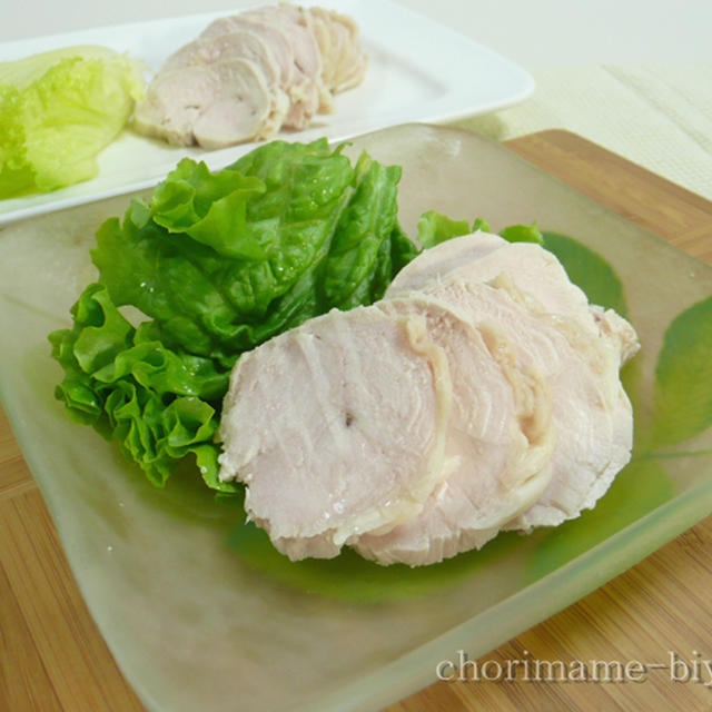 その日にできる鶏ハム。　と旨ダシスープ