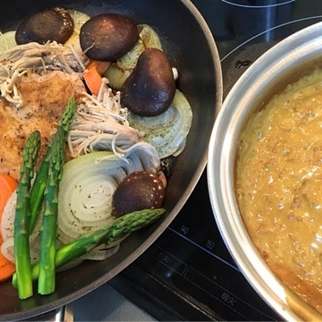 鶏肉とたっぷり野菜のつけカレー