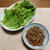 豚ひき肉と野菜と春雨のオイスターソース炒めのレタス包み