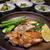 鶏のパリパリ焼きとワカメたけのこの木の芽和え