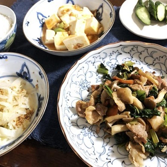 傷害事件の犯人は＆小松菜と豚肉の生姜炒め