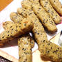 チンして出来上がり！ごまきな粉クッキー♪