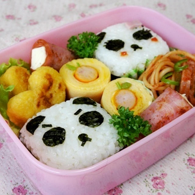 ひなのリクエストキャラ弁～パンダちゃん弁当～