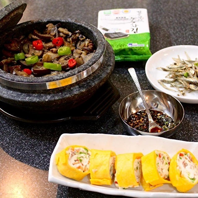 韓国風「茄子飯」、来たぁ！　おかずはケランマリと煮干し炒め