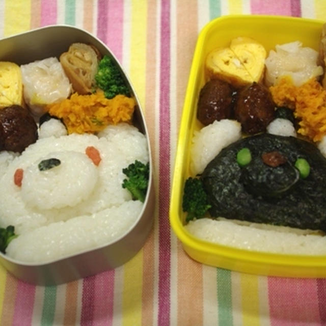 ラッテとマカロンのお弁当＆月夜のスヌーピー弁当