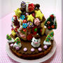 * ベイクドチーズケーキにプチデコでクリスマスケーキ完成！