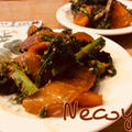 春菊と柿の柚子風味ごまみそ和え by necoyaさん