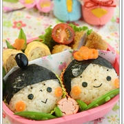 【作り方】ひな祭りキャラ弁＊お顔だけなお雛様