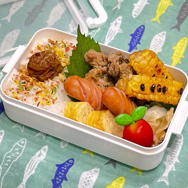 【お弁当】間違い探しみたいな親子弁当/ロバ???ウマ???困ったおじさん