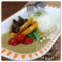 おうちカフェ 休日ランチ 夏野菜のグリーンカレー