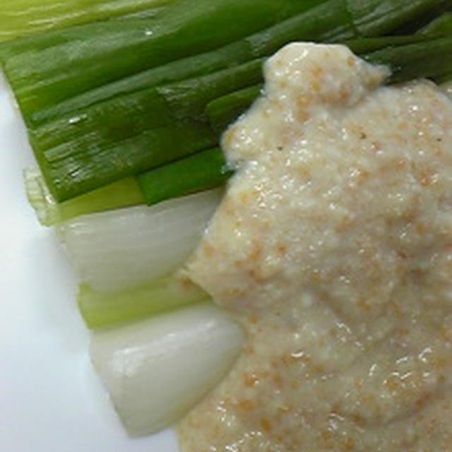 わけぎ＊豆腐ピーナッツソース