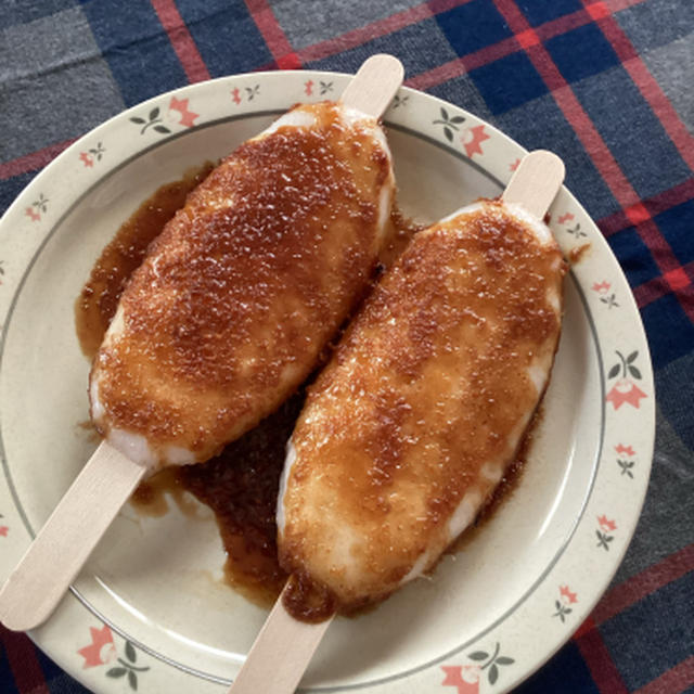 レンチン五平餅で朝ごはん