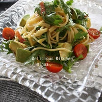 春菊とアボカドのパスタサラダ　～レシピ～