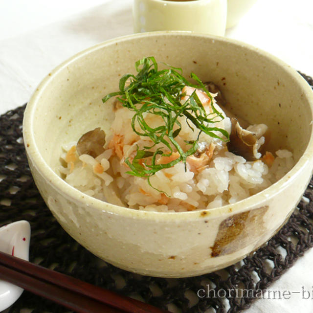 冷凍まんま☆塩鮭としめじの炊き込みご飯