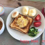 休日の朝ごはん　コーンブレッド　根菜スープカレーなど