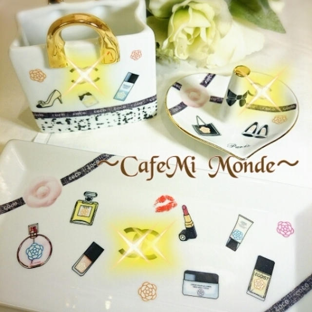 バッグとプレート、リングホルダーをお揃いで ♡ポーセラーツ