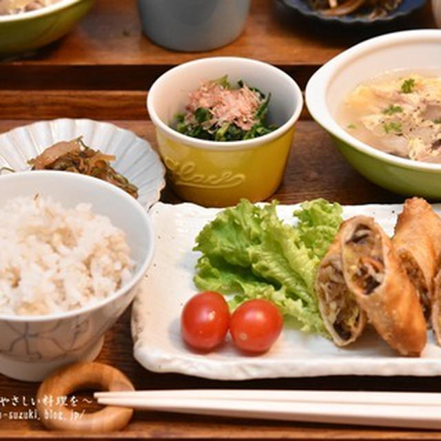 春巻き定食。