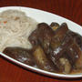 茄子の煮汁をいっぱい吸った茄子ソーメン