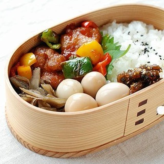 ◆鶏とパプリカの甘酢炒め弁当