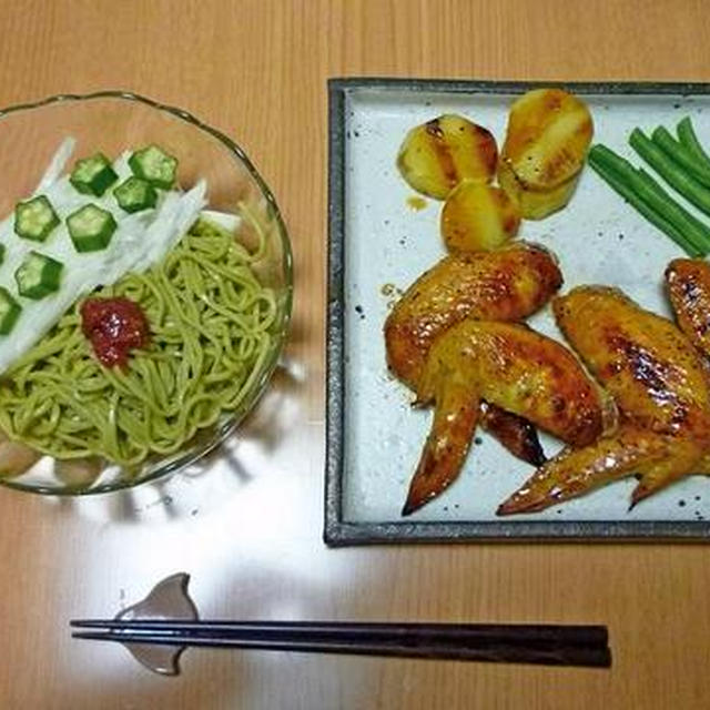 一応、ちょっとだけ七夕を意識した晩ご飯。