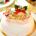 2022年のクリスマスケーキ☆米粉スポンジのズコットケーキ☆