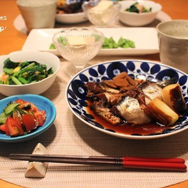 圧力鍋で『鰊の煮付け』の献立。