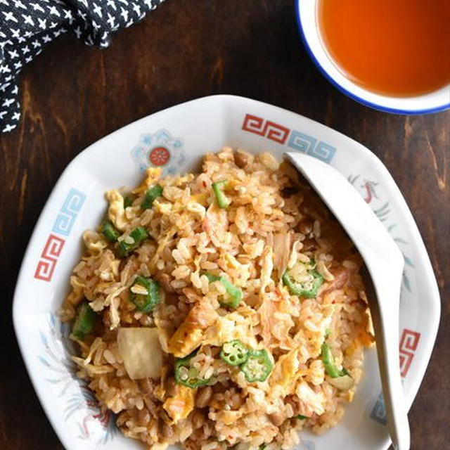  鉄板な組み合わせ！キムチと納豆のチャーハン