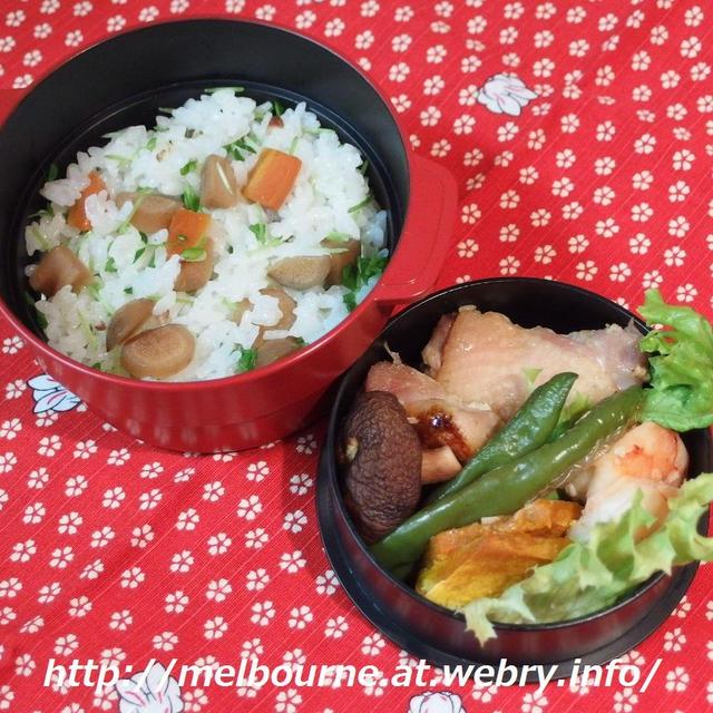 たいやきの話　☆　お弁当は常備菜リメイクで　混ぜご飯