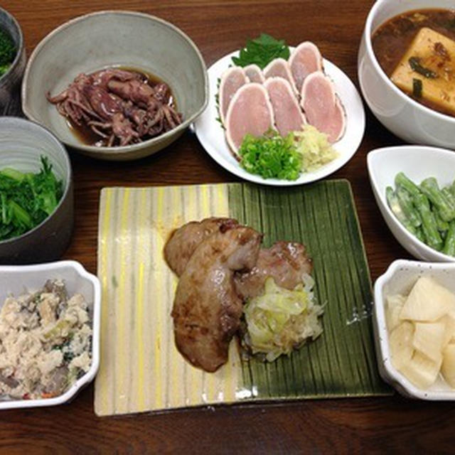 マグロのほほ肉のガーリック醤油焼き