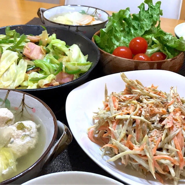 【惣菜屋さんのようなごぼうサラダが食べたい】決め手はマヨの量～あるもので晩ごはん～