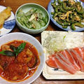 鶏肉のトマトソース煮。きなこの写真