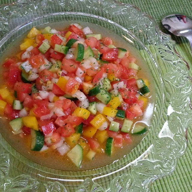 彩り鮮やか♪目にも美味しい冷製夏野菜サラダ 疲労回復ヘルシー料理