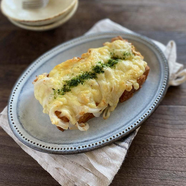 厚揚げの新玉ねぎツナチーズ焼き＊スポーツキッズにもおすすめおかず