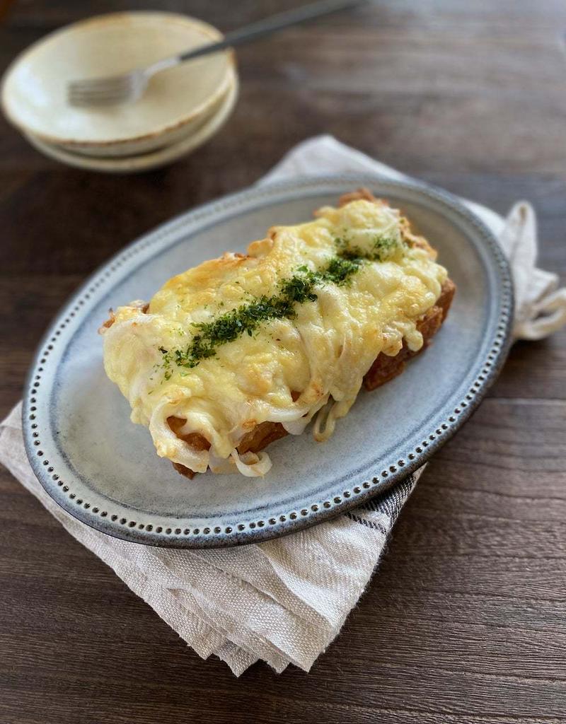 厚揚げの新玉ねぎツナチーズ焼き＊スポーツキッズにもおすすめおかず