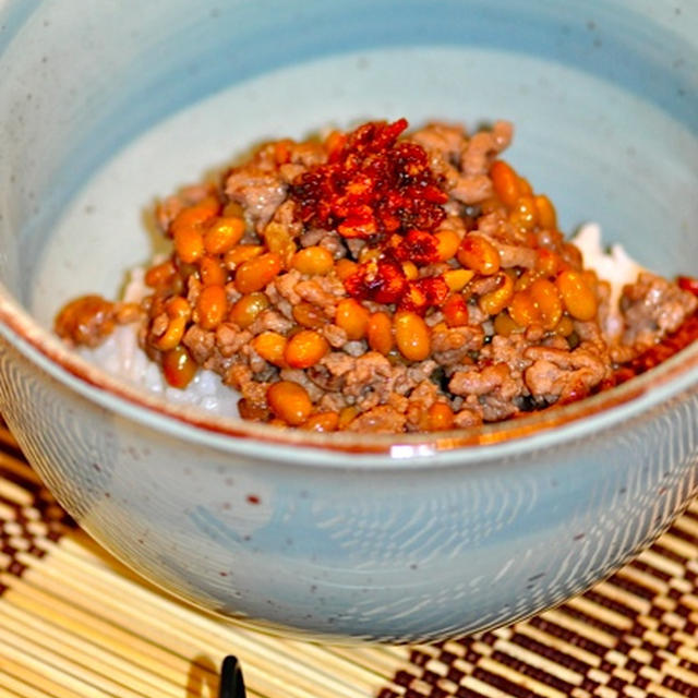 納豆ミンチ丼