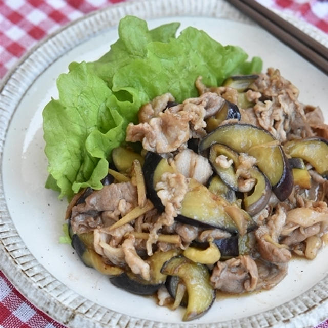 節約したい時はこれで決まり♪　豚こま切れ肉となすの生姜照り焼き