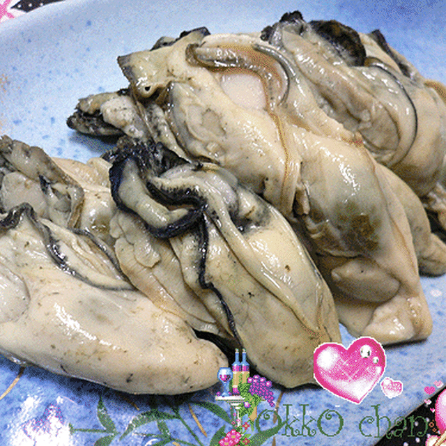 蒸し牡蠣のポン酢 and  ジャジャめん…