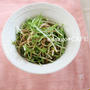 水菜と蕎麦の塩麹サラダ